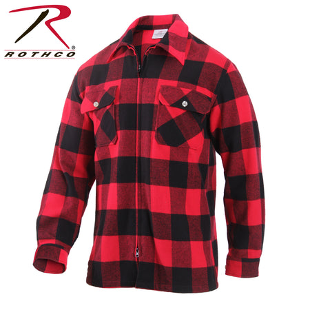 Rothco Concealed Carry Flannel Shirt Red Plaid Size XL