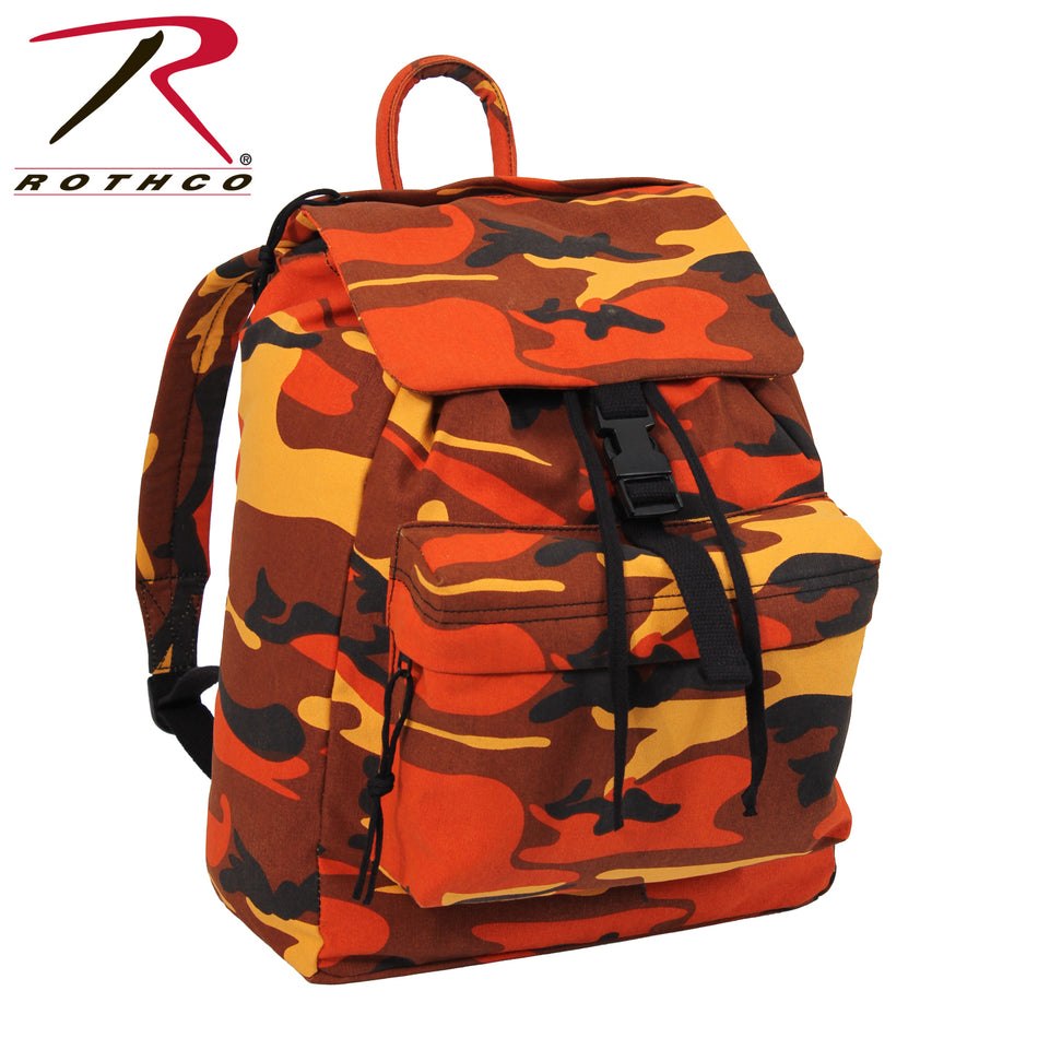 Rothco Canvas Daypack Savage Orange Camo
