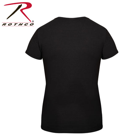 Rothco Womens Distressed US Flag Long T-Shirt Black / White Size XS