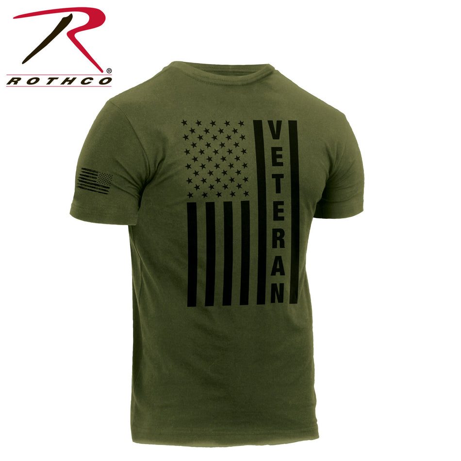 Rothco Veteran Flag T-Shirt Olive Drab Size 2XL