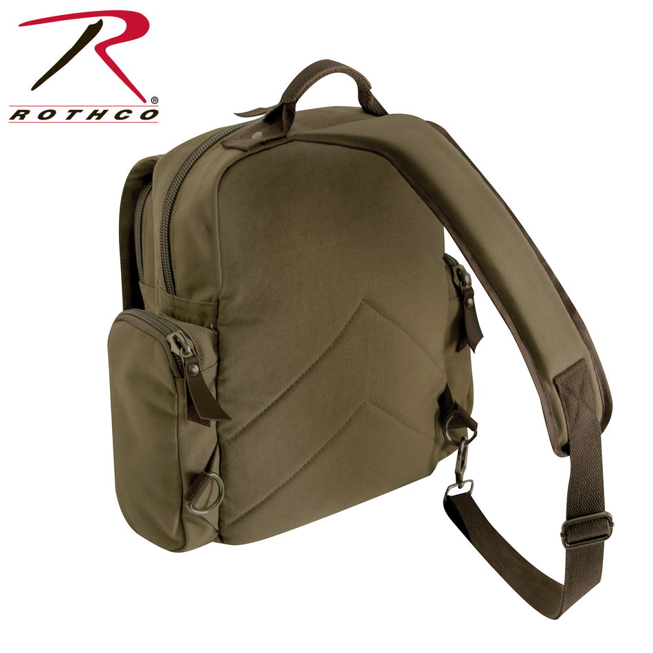 Rothco Vintage Canvas Sling Backpack Vintage Olive Drab