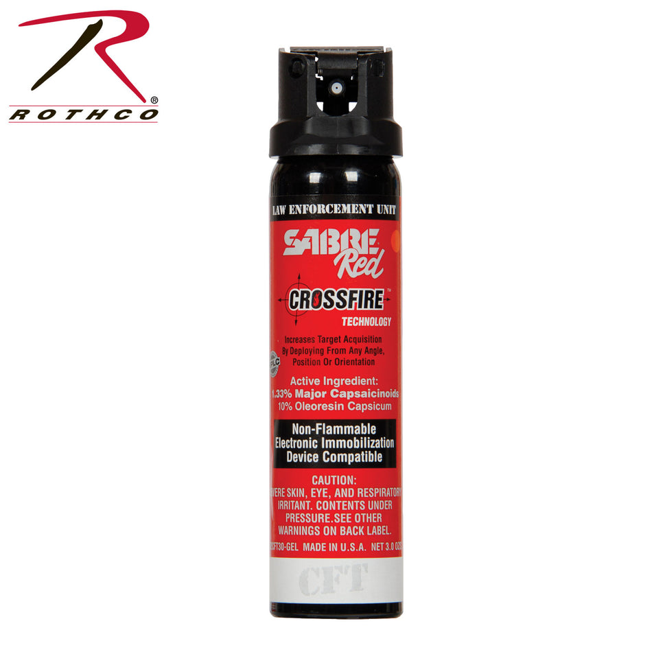 Sabre Red Crossfire Law Enforcement Gel Pepper Spray Size 3.0 oz