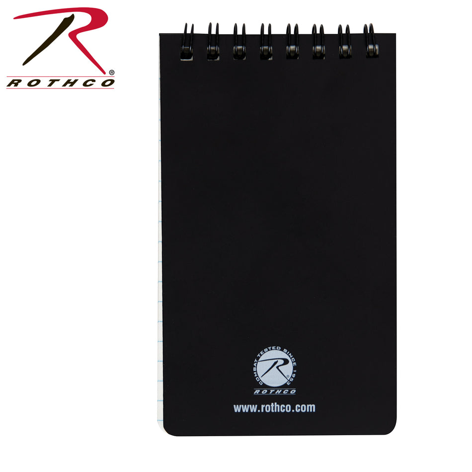Rothco All-Weather Waterproof Notebook Black Size 3" x 5"