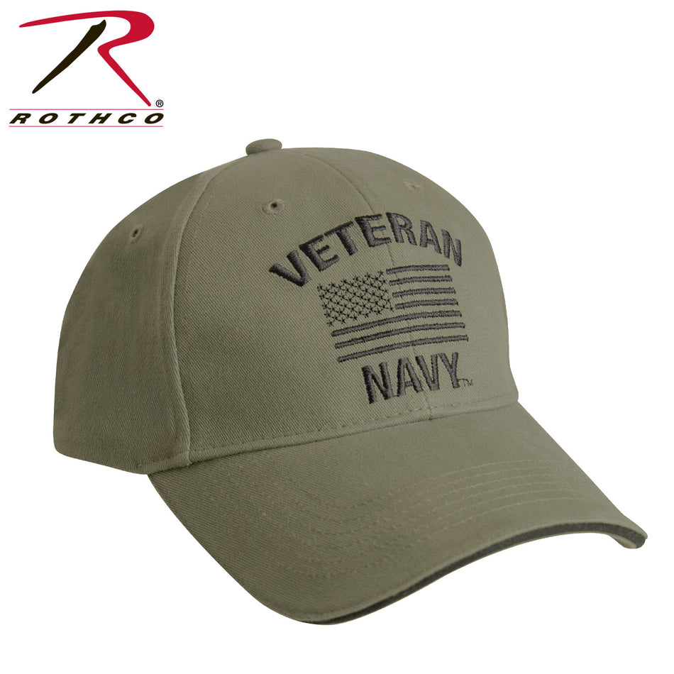 Rothco Vintage Veteran Low Profile Cap  Vintage Olive Drab Size One Size