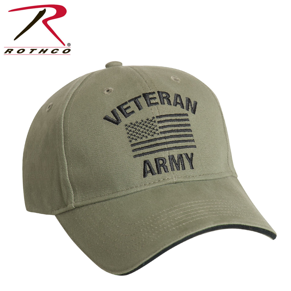 Rothco Vintage Low Profile Cap - Army Veteran Vintage Olive Drab Size One Size