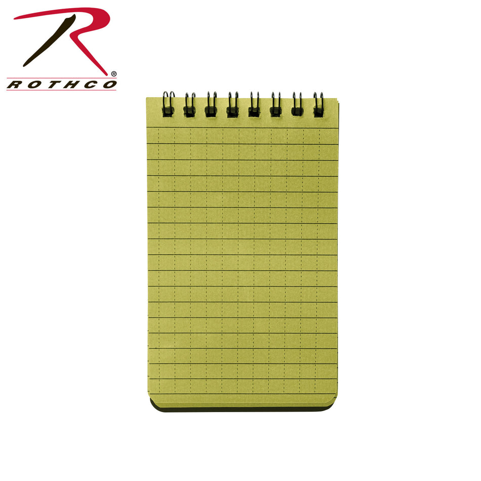 Rothco All-Weather Waterproof Notebook Olive Drab Size 3" x 5"