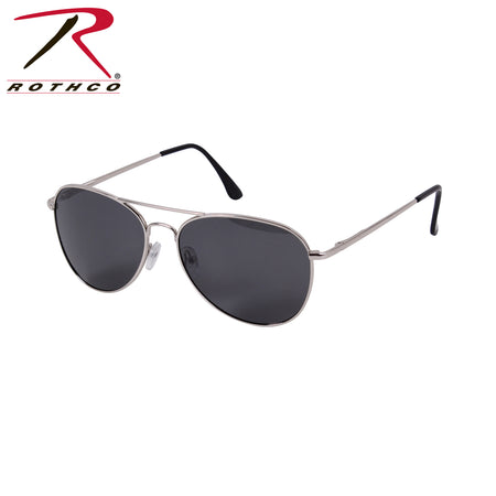 Rothco 58mm Polarized Sunglasses Chrome / Smoke