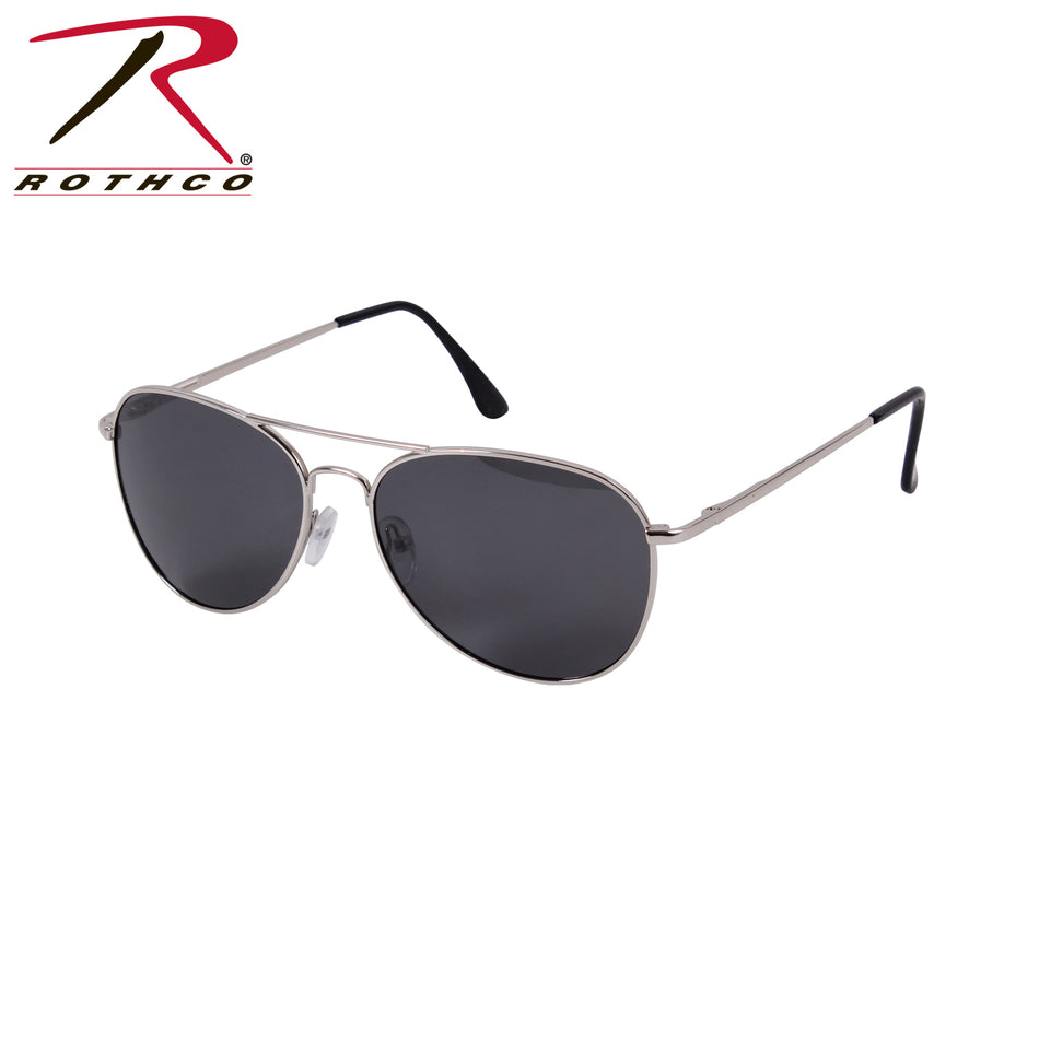 Rothco 58mm Polarized Sunglasses Chrome / Smoke