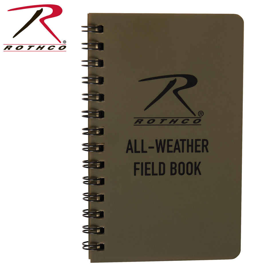 Rothco All-Weather Waterproof Notebook Coyote Brown Size 3" x 5"