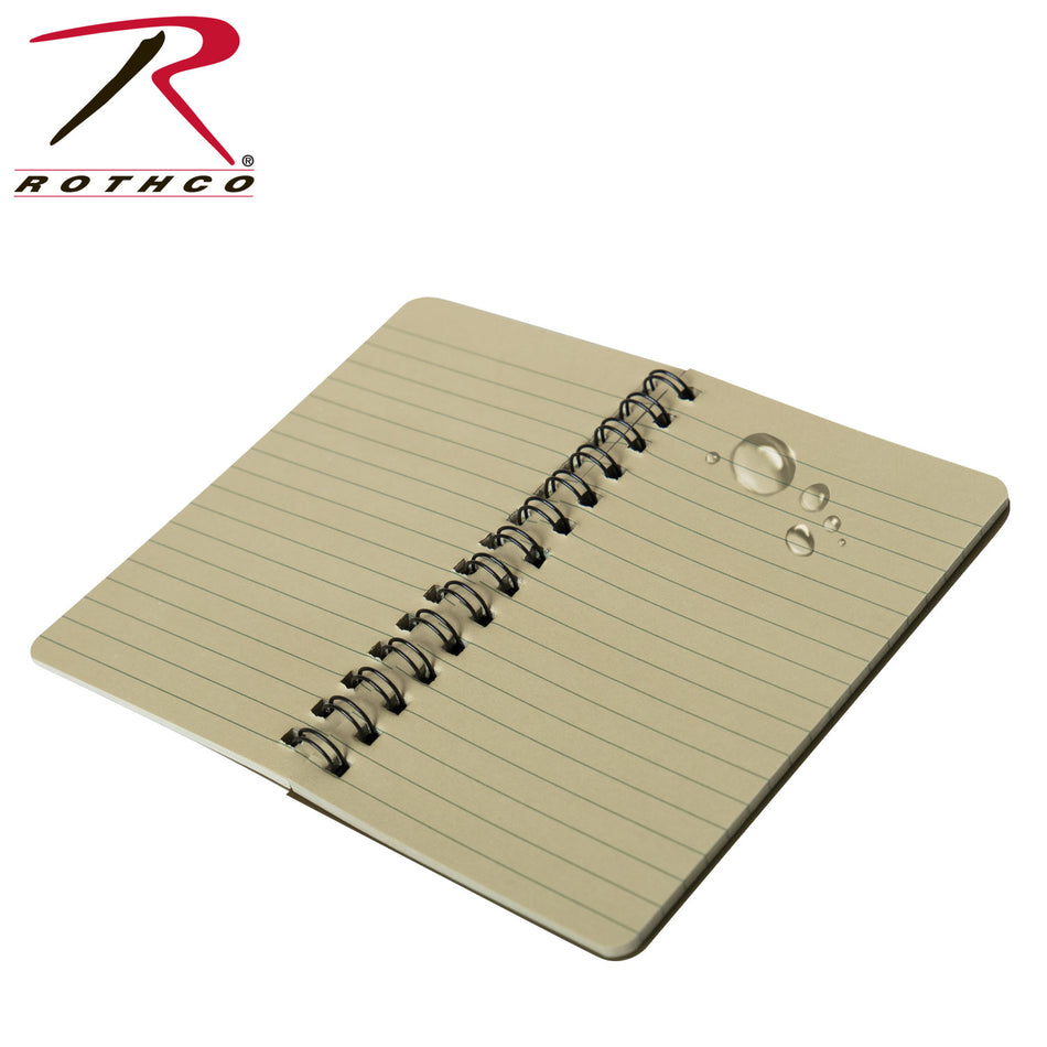 Rothco All-Weather Waterproof Notebook Coyote Brown Size 3" x 5"