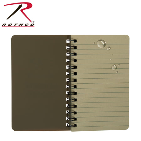 Rothco All-Weather Waterproof Notebook Coyote Brown Size 3" x 5"