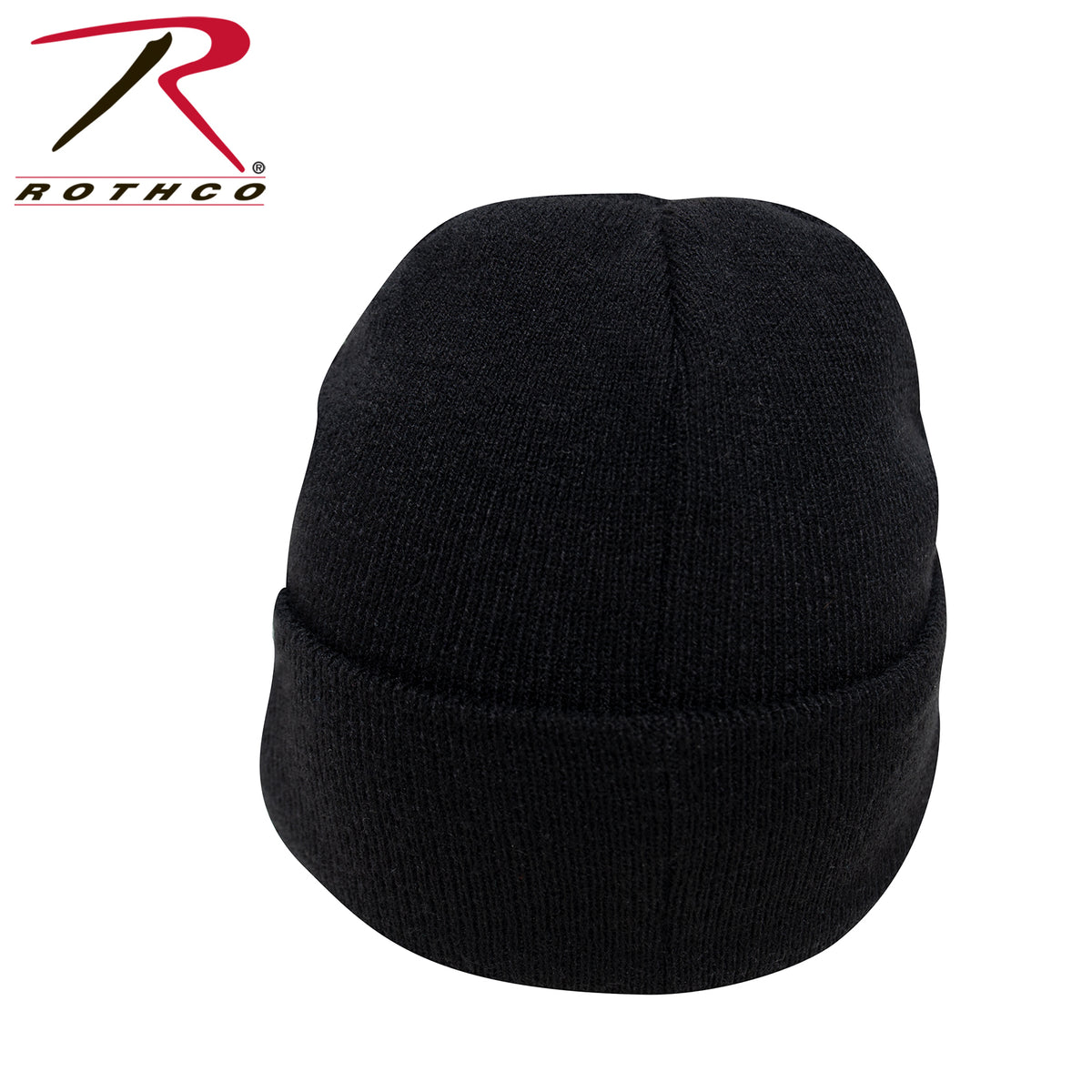 Rothco Veteran With US Flag Fine Knit Watch Cap - Black Black Size One Size