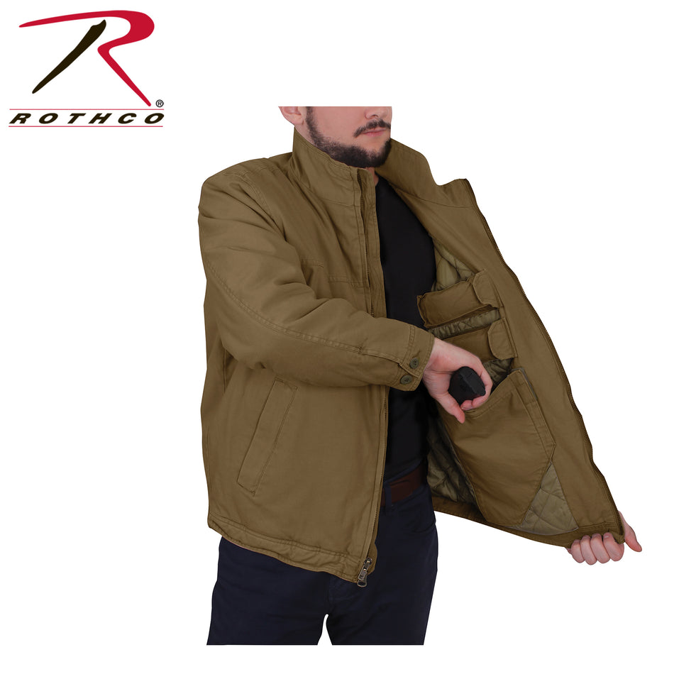 Rothco Concealed Carry 3 Season Jacket Coyote Brown Size 2XL