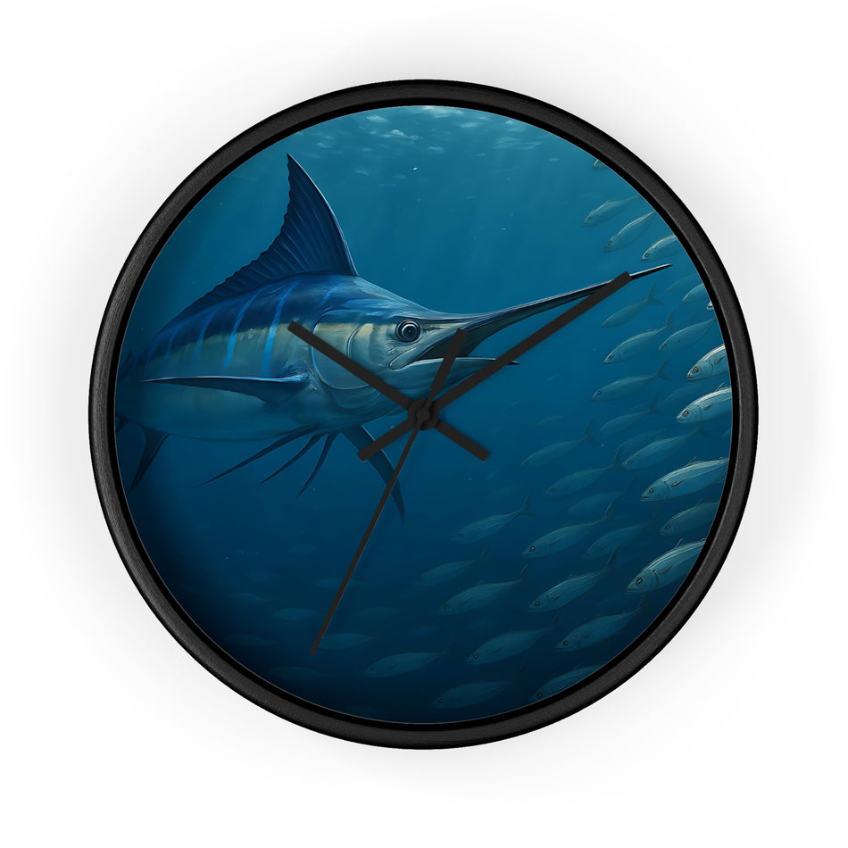 Blue Marlin Wall Clock - Nautical Home Décor