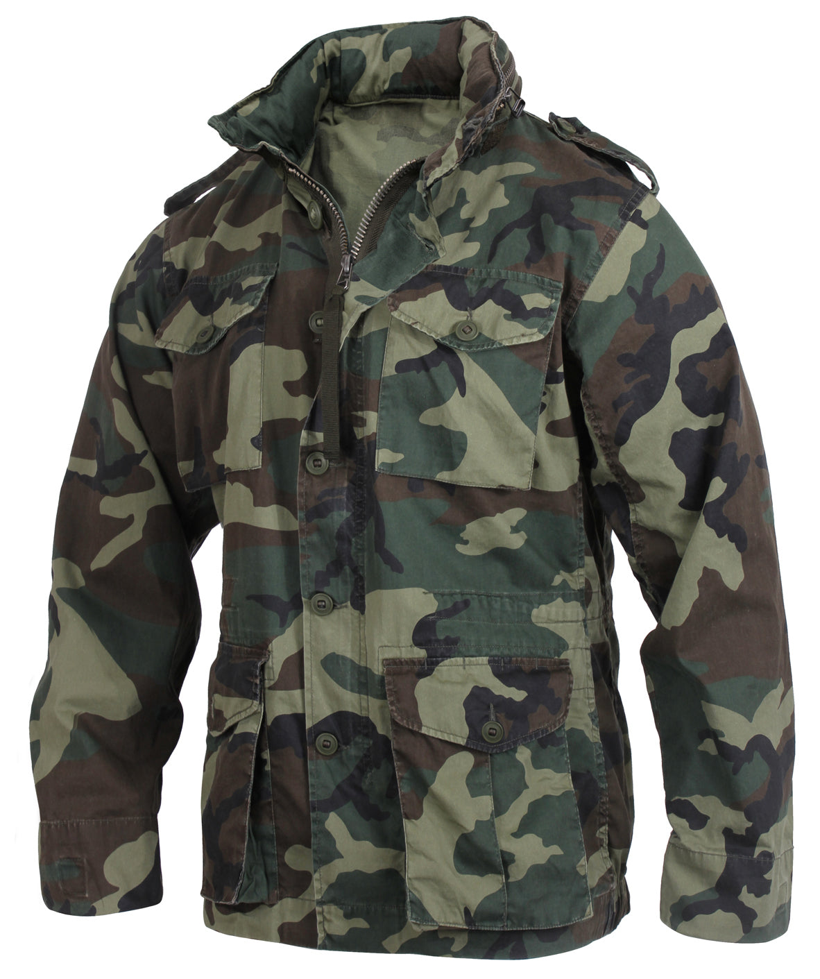 Rothco Vintage Lightweight M-65 Field Jacket Woodland Camo Size M