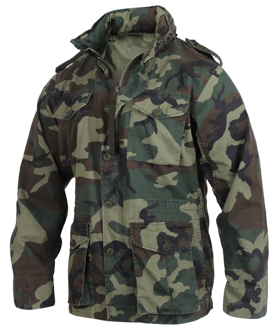 Rothco Vintage Lightweight M-65 Field Jacket Woodland Camo Size 3XL