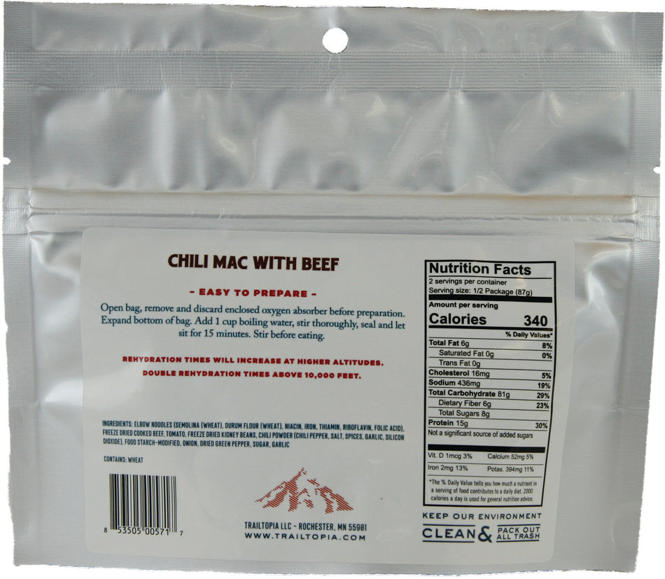 Chili Mac With Beef Single Srv