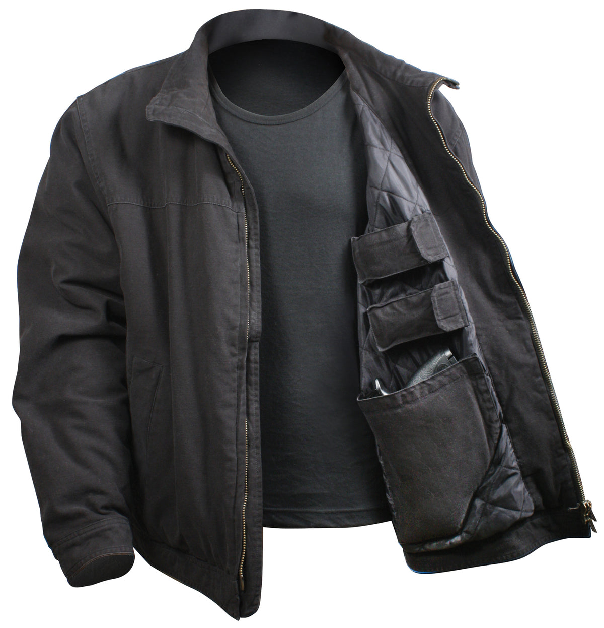 Rothco Concealed Carry 3 Season Jacket Black Size 4XL
