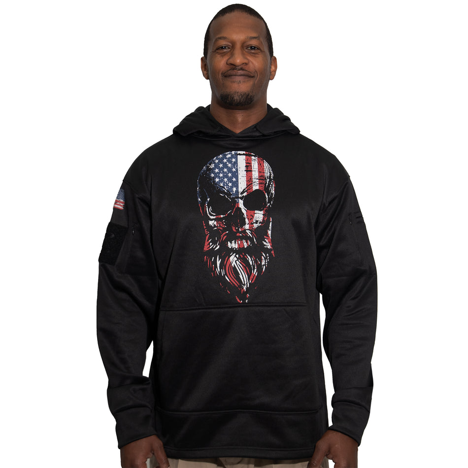Rothco Bearded Skull Concealed Carry Hoodie - Black Size 3XL