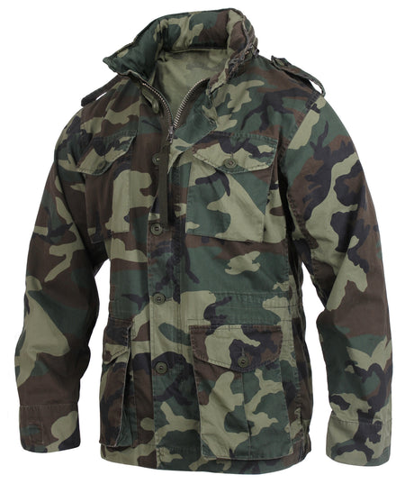 Rothco Vintage Lightweight M-65 Field Jacket Woodland Camo Size S