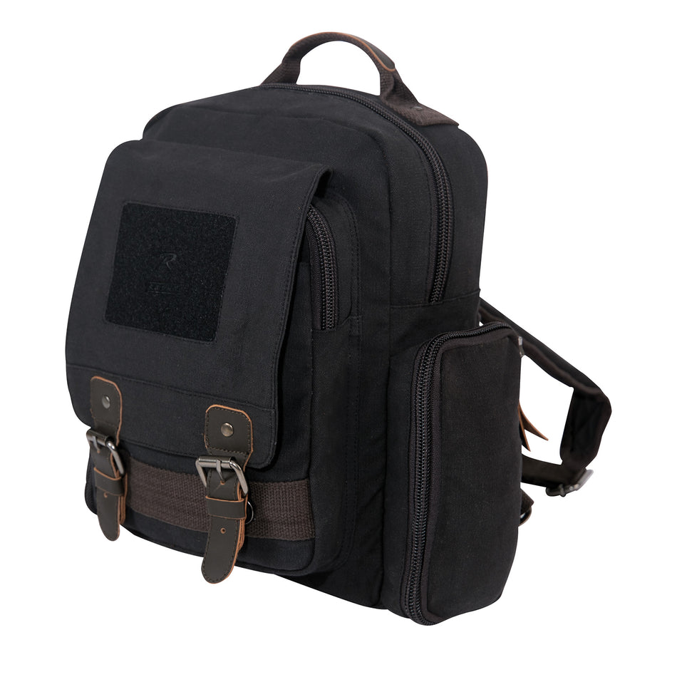 Rothco Vintage Canvas Sling Backpack Black