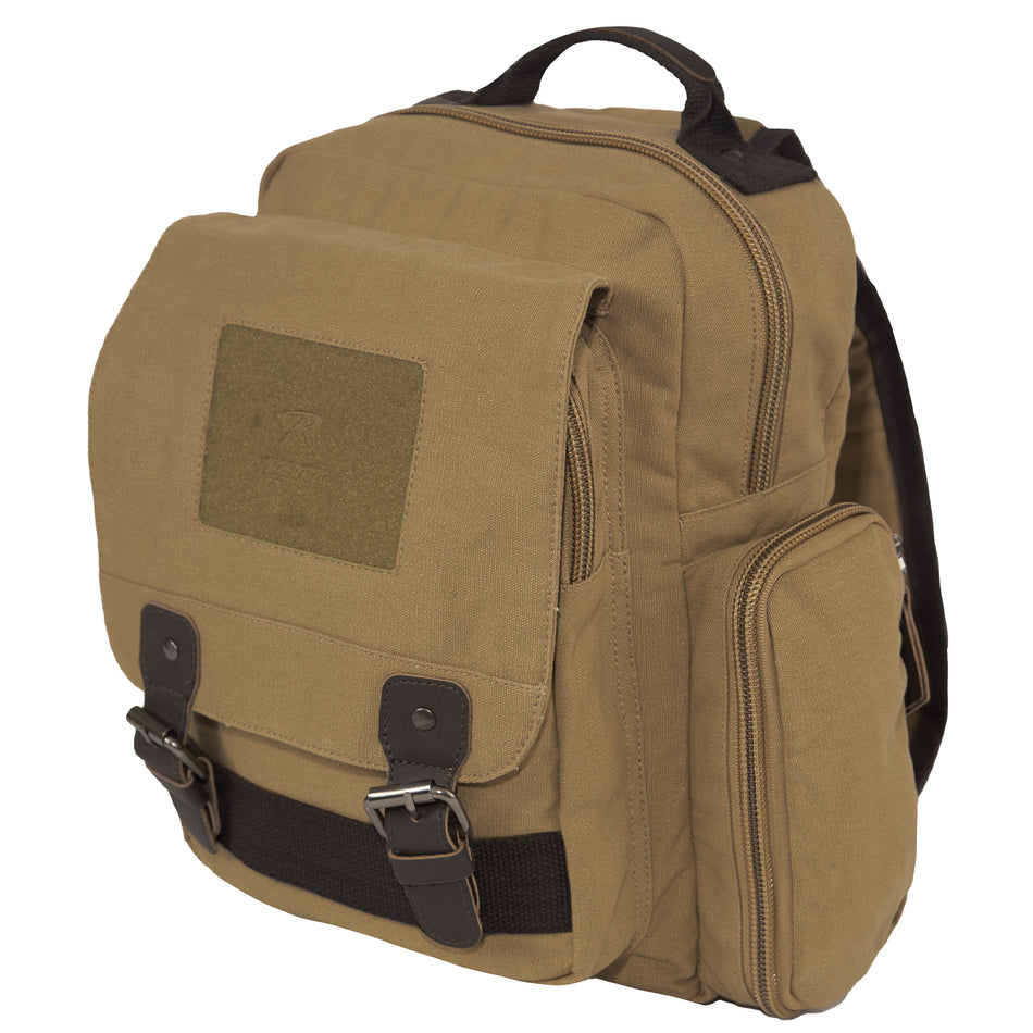 Rothco Vintage Canvas Sling Backpack Coyote Brown