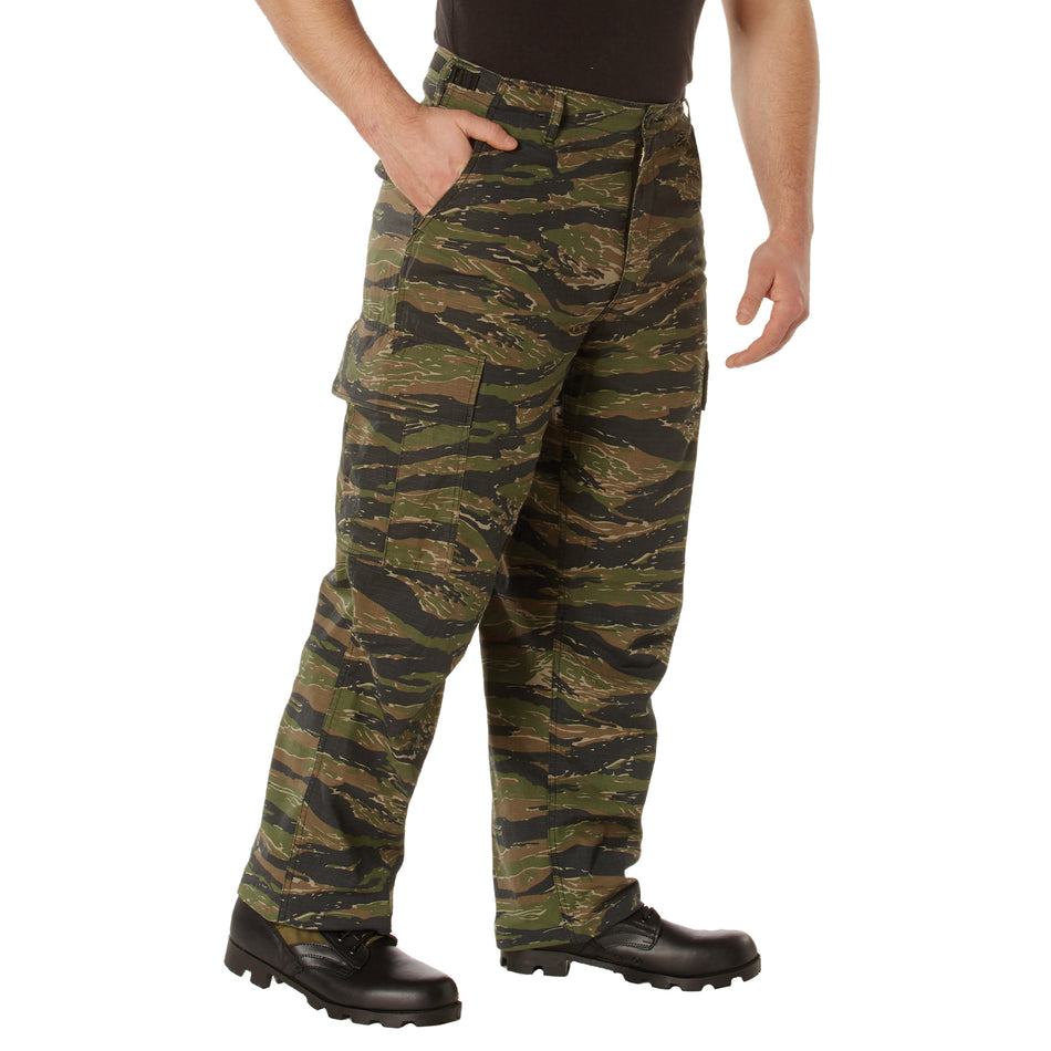 Rothco Vintage Vietnam Rip-Stop Fatigue Pants Tiger Stripe Camo Size M