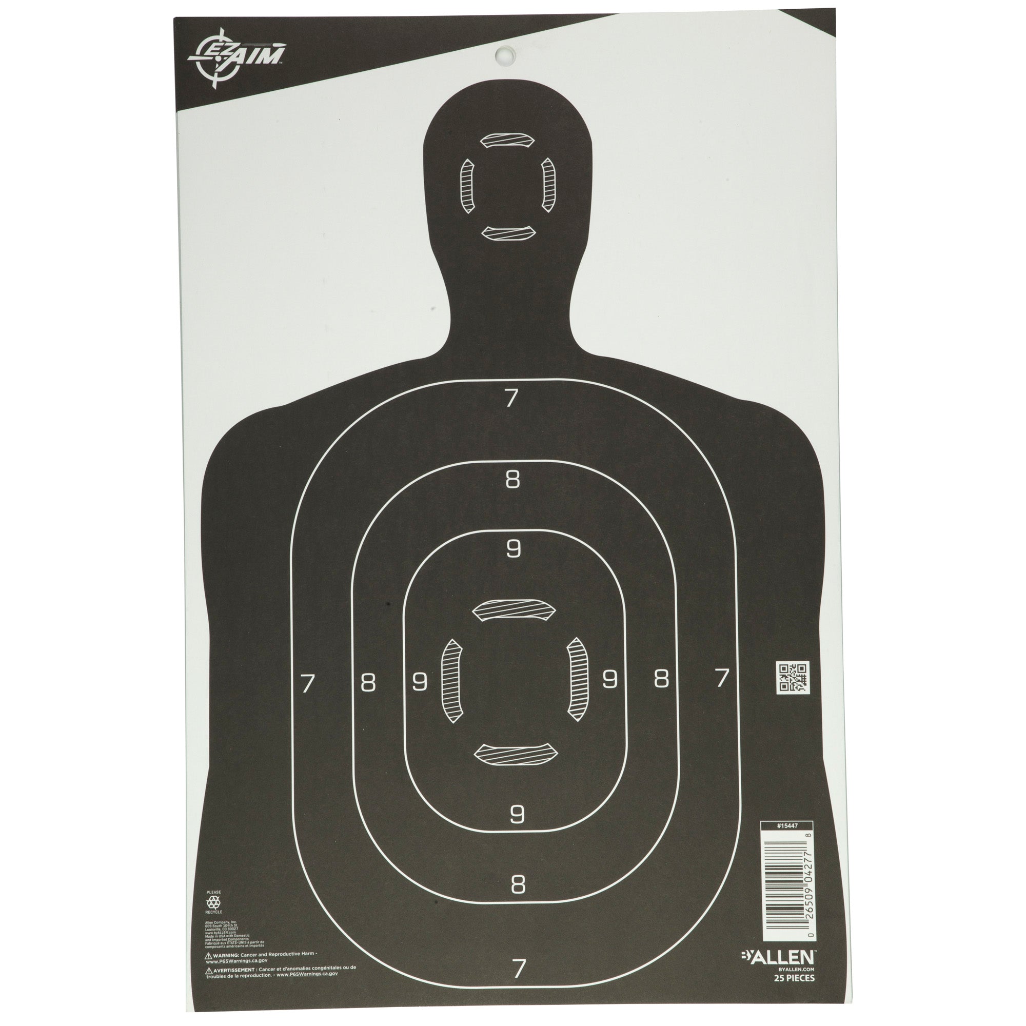 ALLEN EZ AIM SILHOUETTE 12X18 25PK