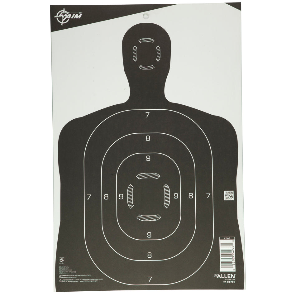 ALLEN EZ AIM SILHOUETTE 12X18 25PK