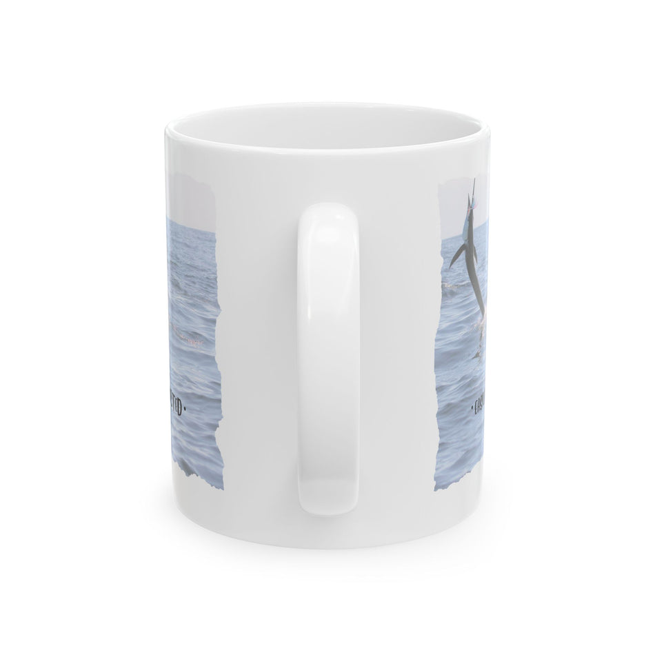 Easily Distracted By Fishing Ceramic Mug - Leaping Sailfish - Get Tight Gear