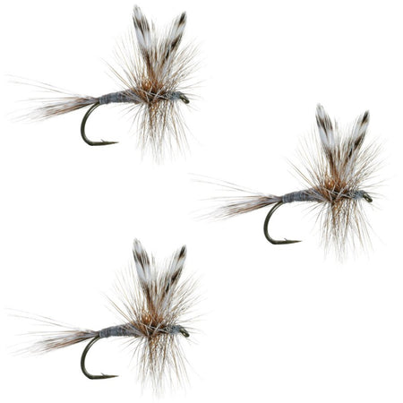 3 Pack Adams Classic Dry Fly - Hook Size 12 - Get Tight Gear