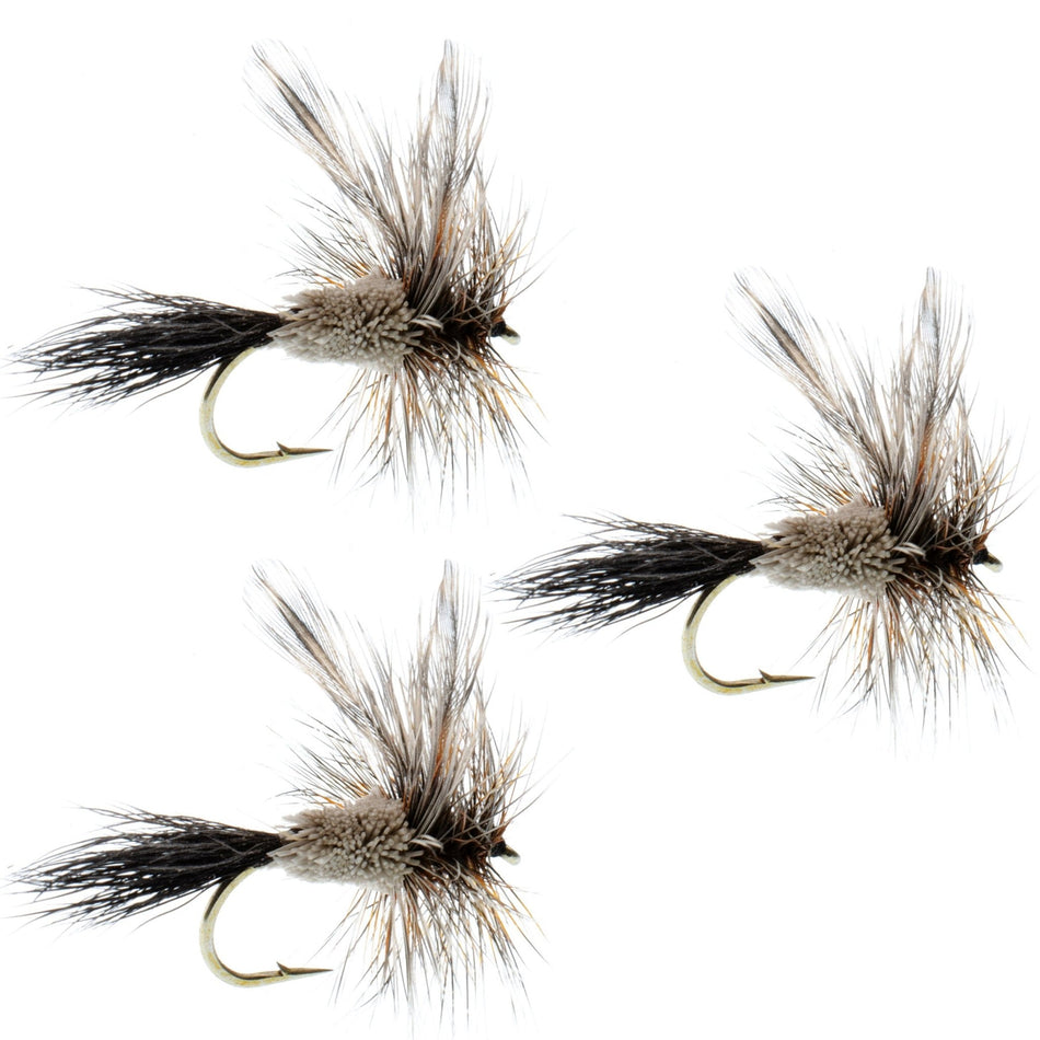 3 Pack Adams Irresistible Classic Dry Fly - Hook Size 12 - Get Tight Gear