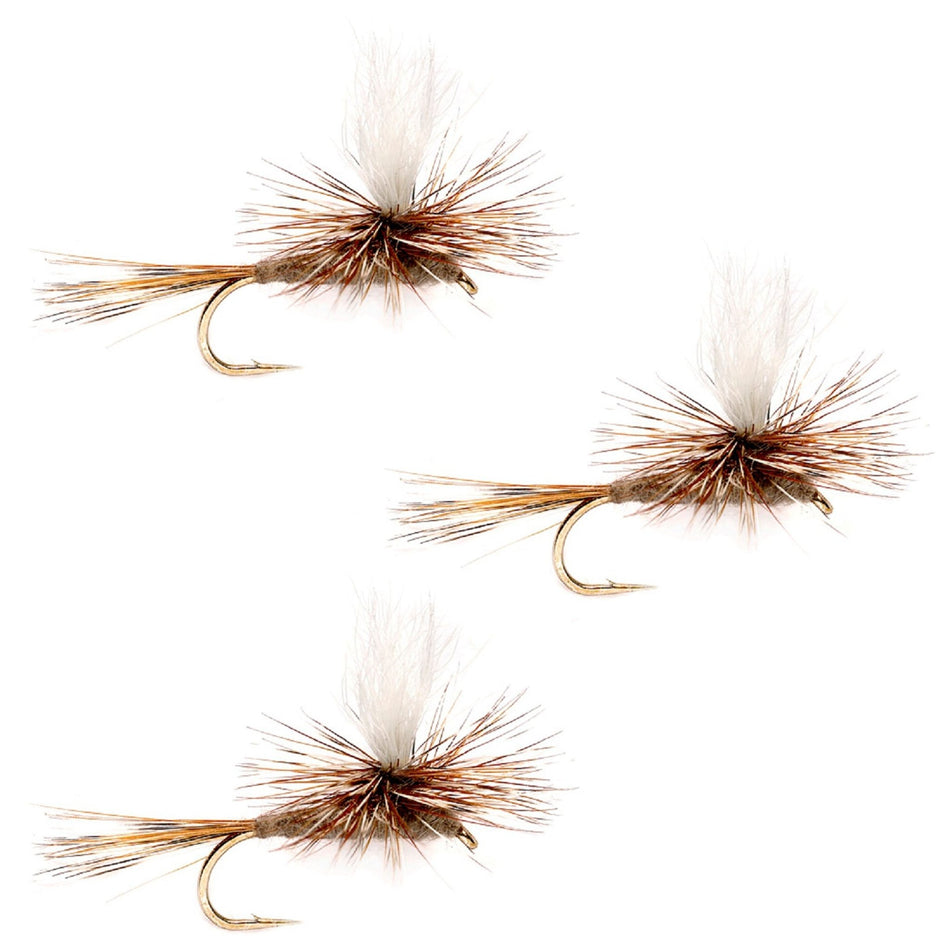 3 Pack Adams Parachute Classic Dry Fly - Hook Size 20 - Get Tight Gear
