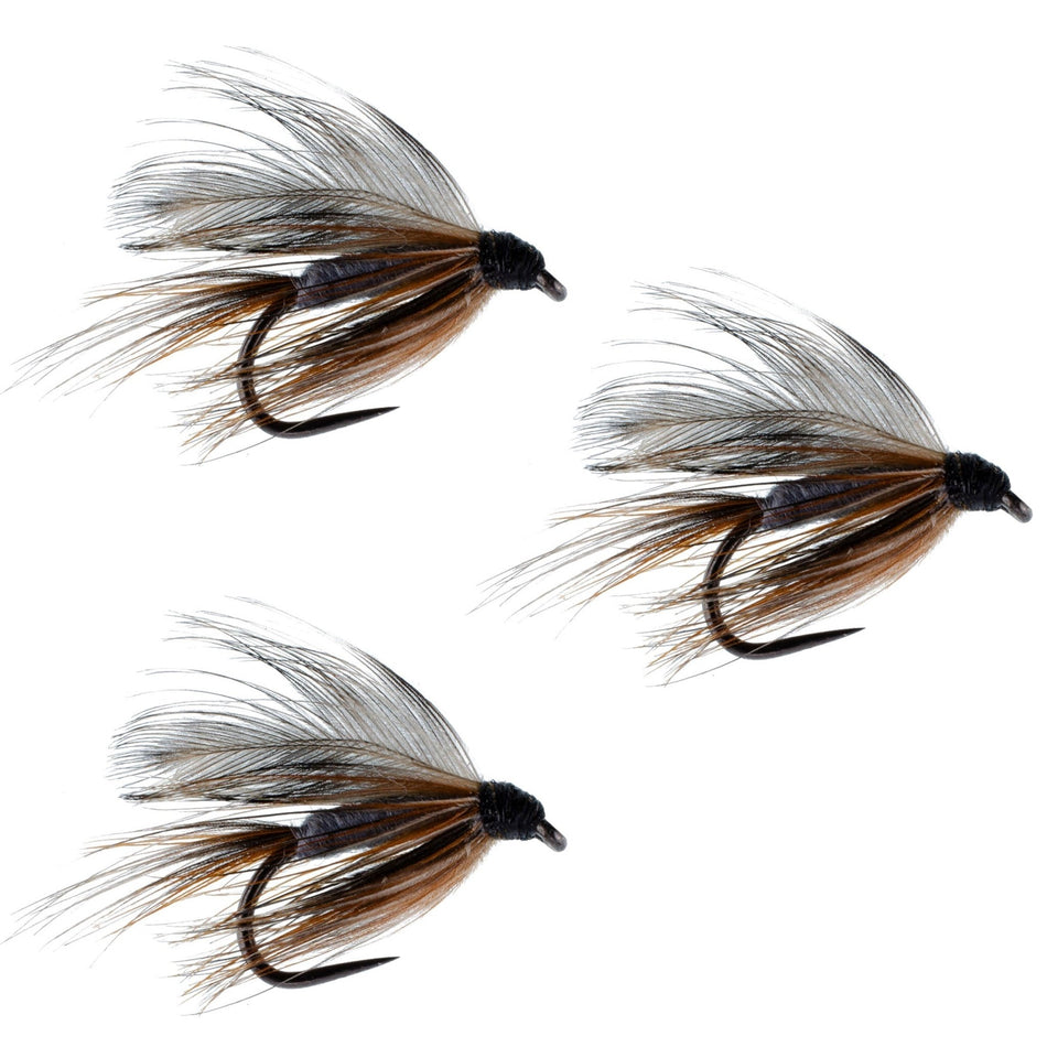 3 Pack Barbless Adams Classic Wet Fly Fly Fishing Flies - Hook Size 14 - Get Tight Gear