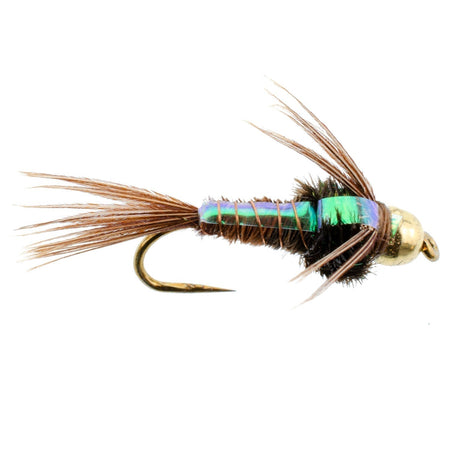 3 Pack Barbless Bead Head Flashback Pheasant Tail Nymph Flies Hook Size 14 - Get Tight Gear