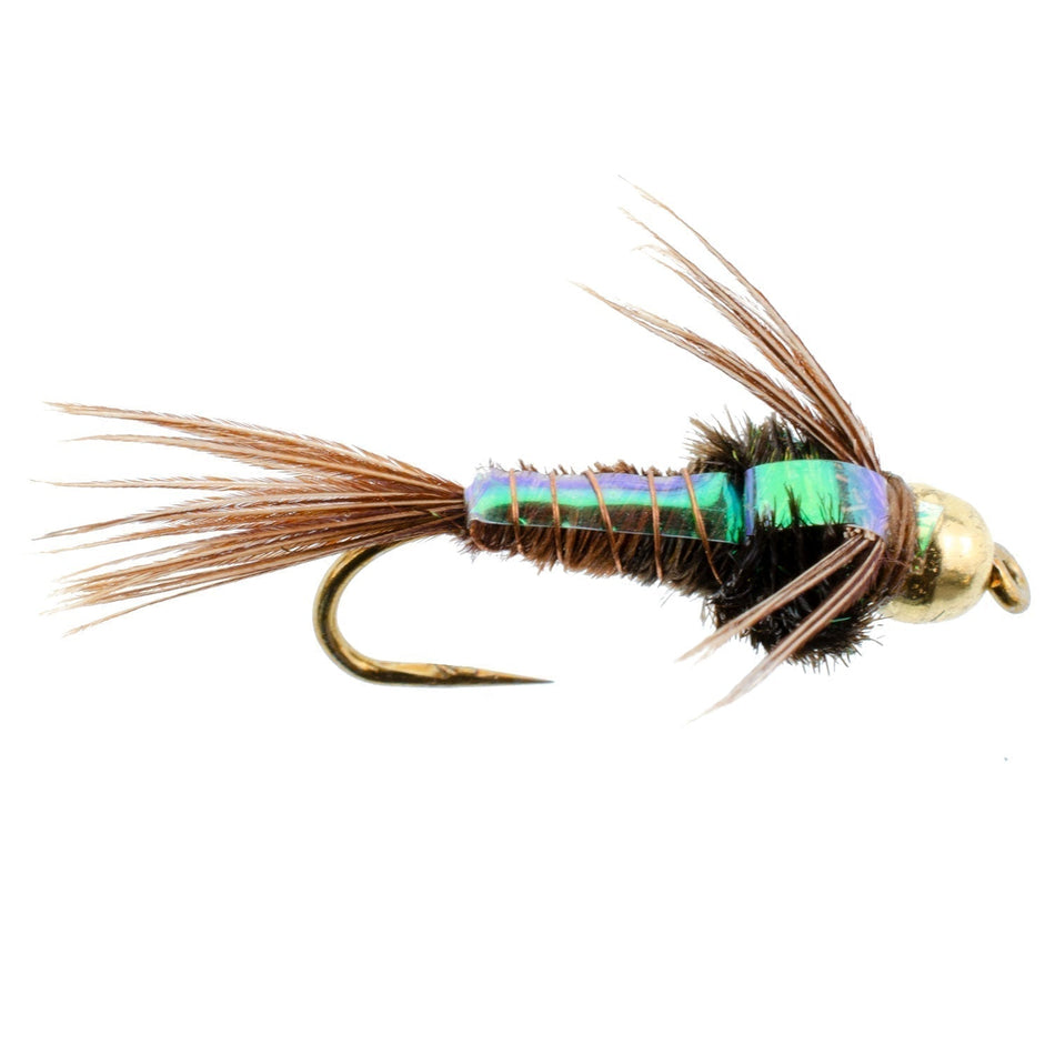 3 Pack Barbless Bead Head Flashback Pheasant Tail Nymph Flies Hook Size 16 - Get Tight Gear