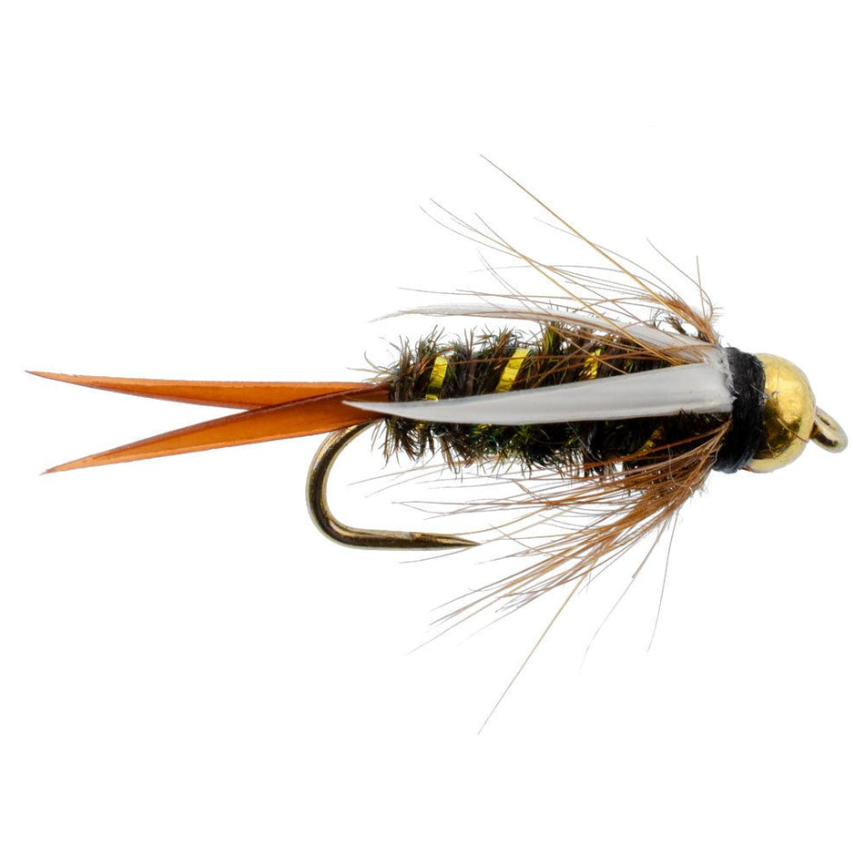 3 Pack Barbless Bead Head Prince Nymph Fly Fishing Flies - Hook Size 16 - Get Tight Gear