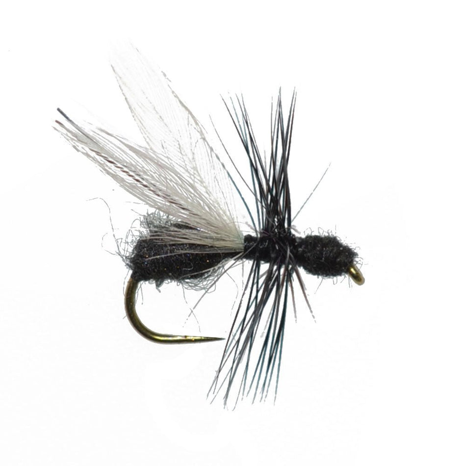 3 Pack Barbless Black Fur Flying Ant Terrestrial Trout Dry Fly Fishing Flies - Hook Size 14 - Get Tight Gear