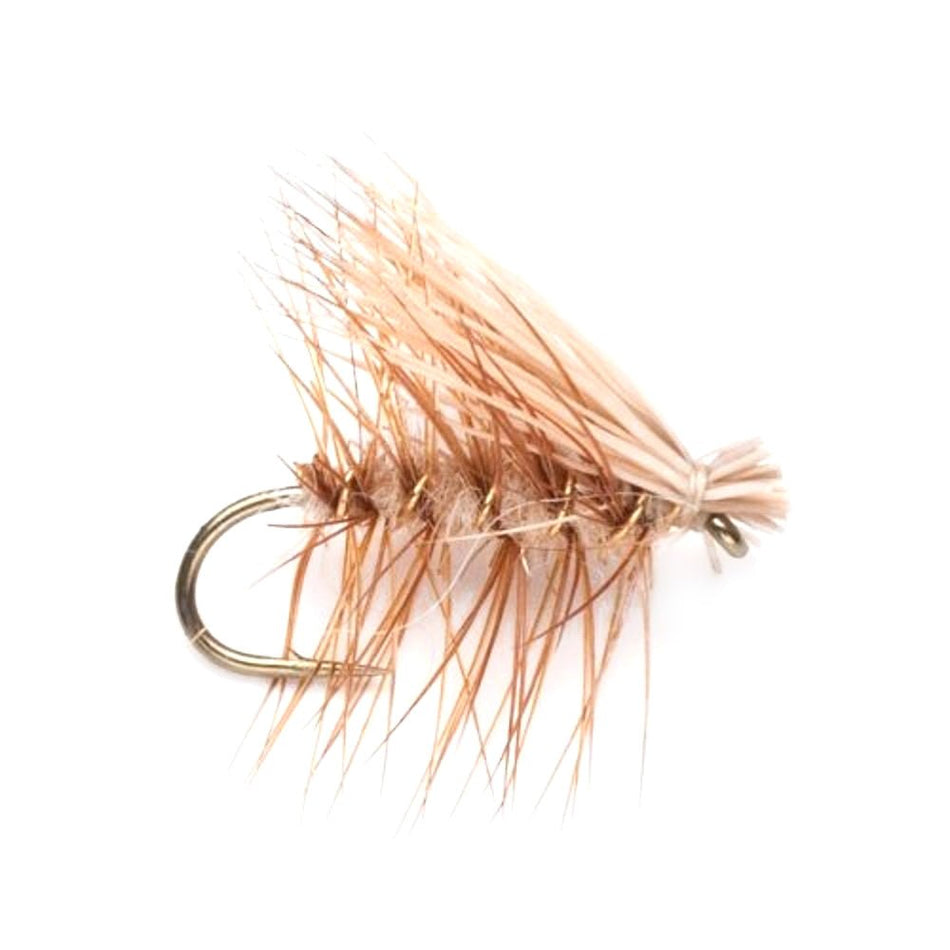 3 Pack Barbless Tan Elk Hair Caddis Classic Trout Dry Flies Size 18 - Get Tight Gear