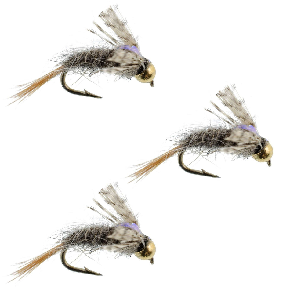 3 Pack Barrs Baetis Emerger BWO Wet Fly Fishing Flies - Hook Size 16 - Get Tight Gear