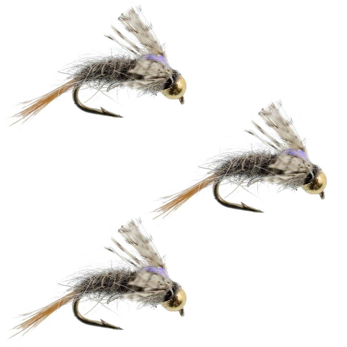 3 Pack Barrs Baetis Emerger BWO Wet Fly Fishing Flies - Hook Size 18 - Get Tight Gear