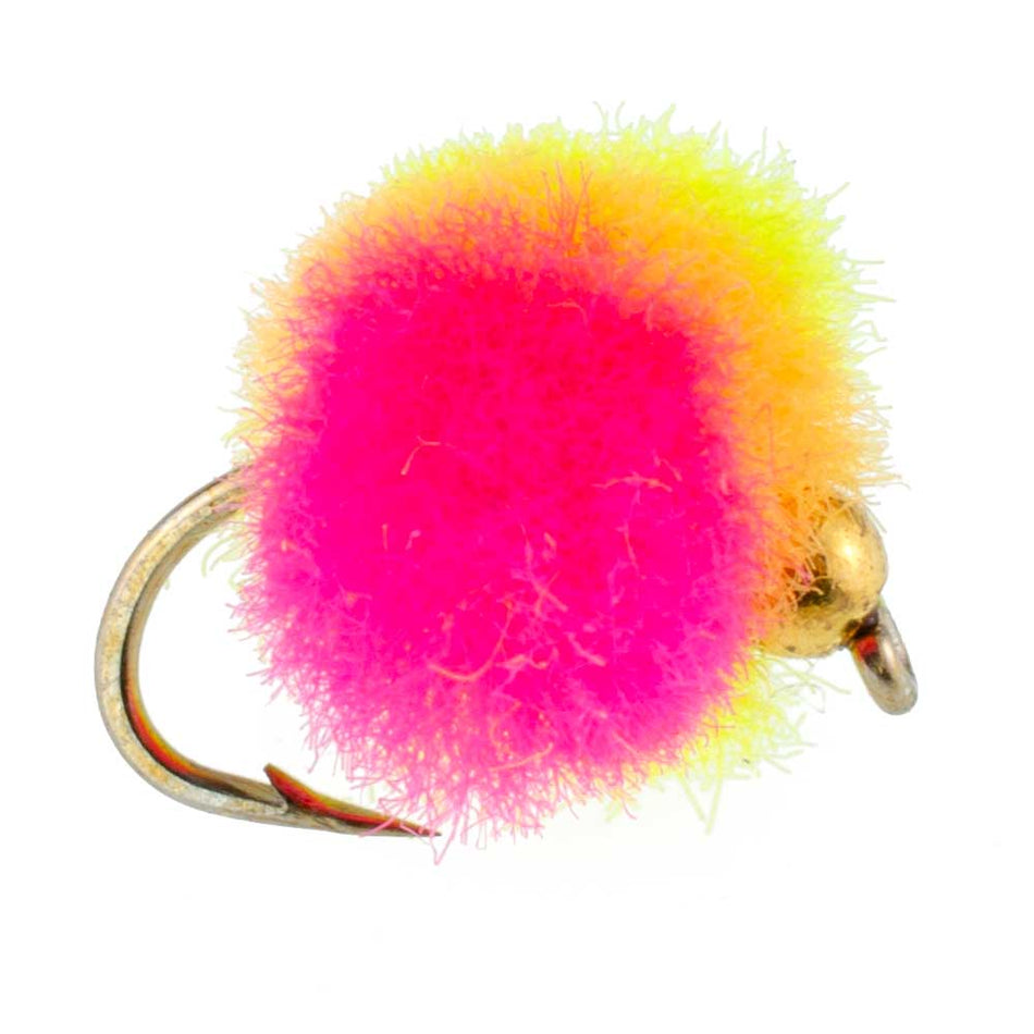 3 Pack Bead Head Clown Egg Fly Fishing Flies - Hook Size 16 - Get Tight Gear