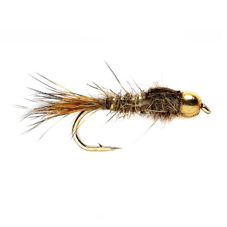 3 Pack Bead Head Gold Ribbed Hare's Ear Nymph Fly Fishing Flies Hook Size 14 - Get Tight Gear
