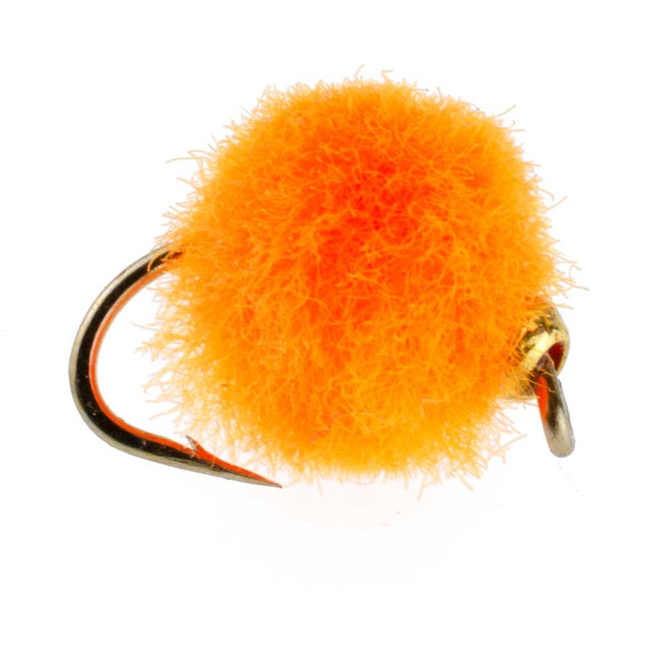 3 Pack Bead Head Hot Orange Egg Fly Fishing Flies - Hook Size 16 - Get Tight Gear