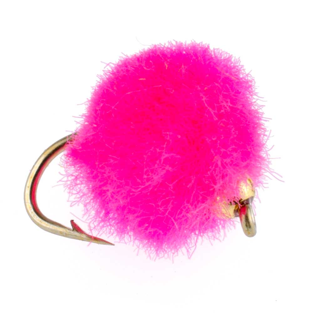 3 Pack Bead Head Hot Pink Egg Fly Fishing Flies - Hook Size 16 - Get Tight Gear