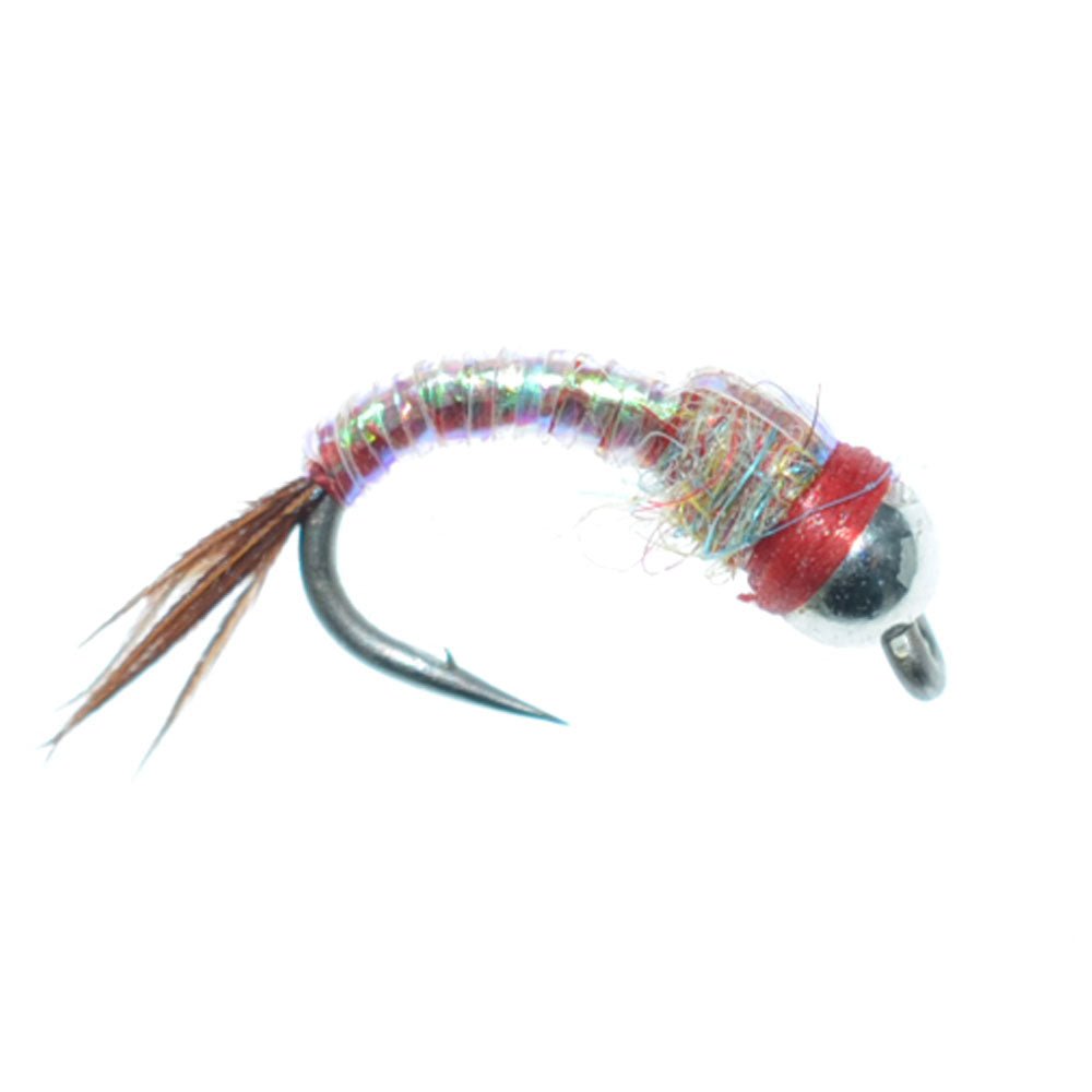 3 Pack Bead Head Rainbow Warrior Nymph Fly Fishing Flies Hook Size 18 - Get Tight Gear