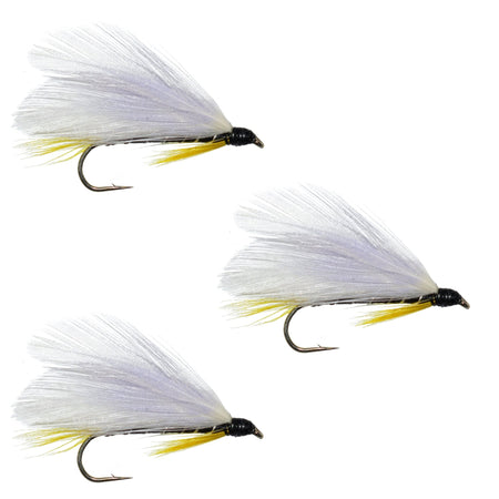 3 Pack Black Ghost Classic Trout and Bass Streamer Fly - Hook Size 4 - Get Tight Gear