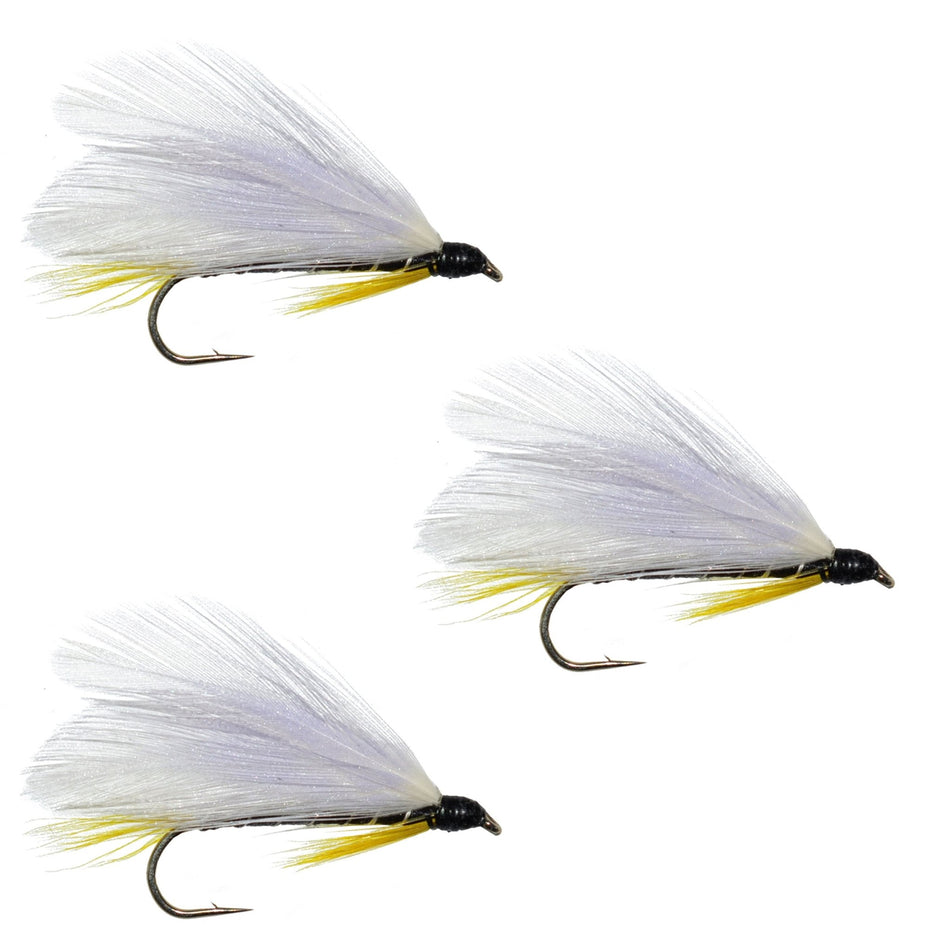 3 Pack Black Ghost Classic Trout and Bass Streamer Fly - Hook Size 4 - Get Tight Gear