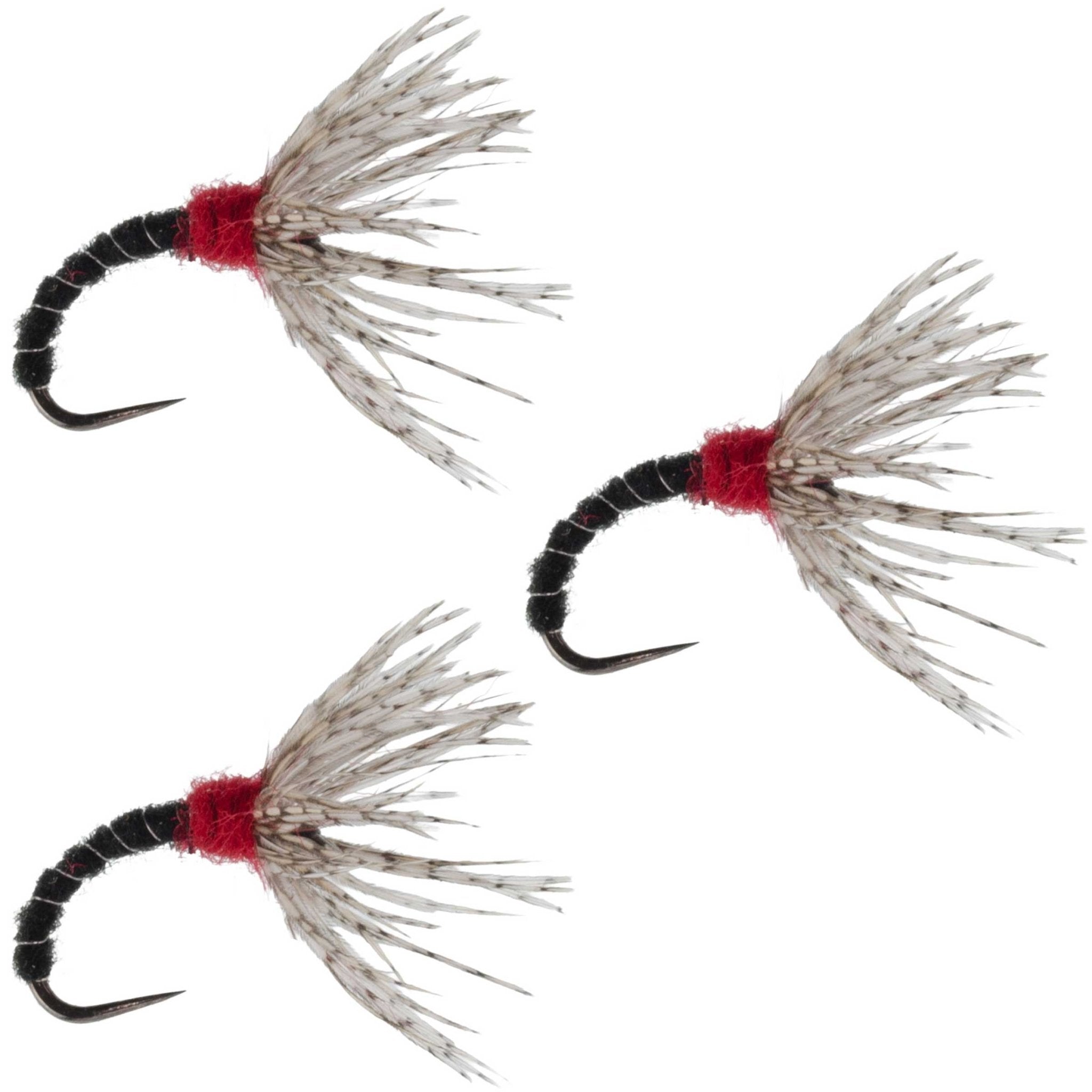 3 Pack Black Zebra Sakasa Kebari - Tenkara Flies - Size 14 - Get Tight Gear