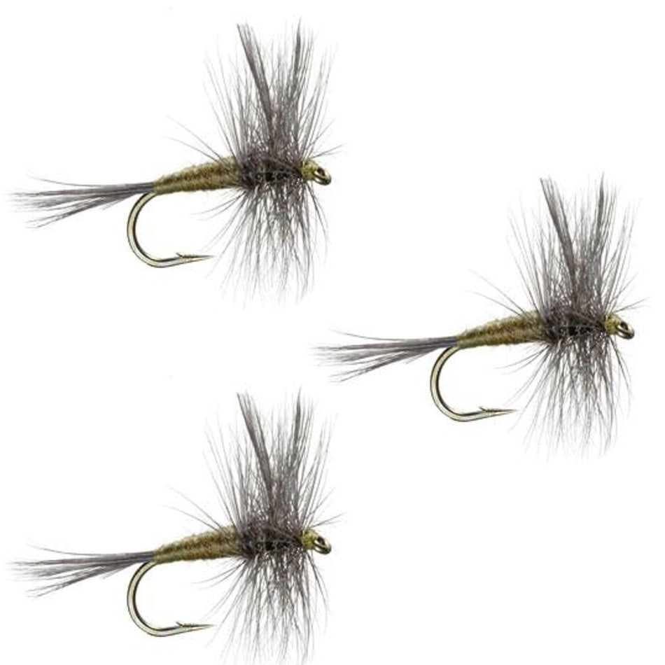 3 Pack Blue Wing Olive BWO Classic Dry Fly - Hook Size 16 - Get Tight Gear